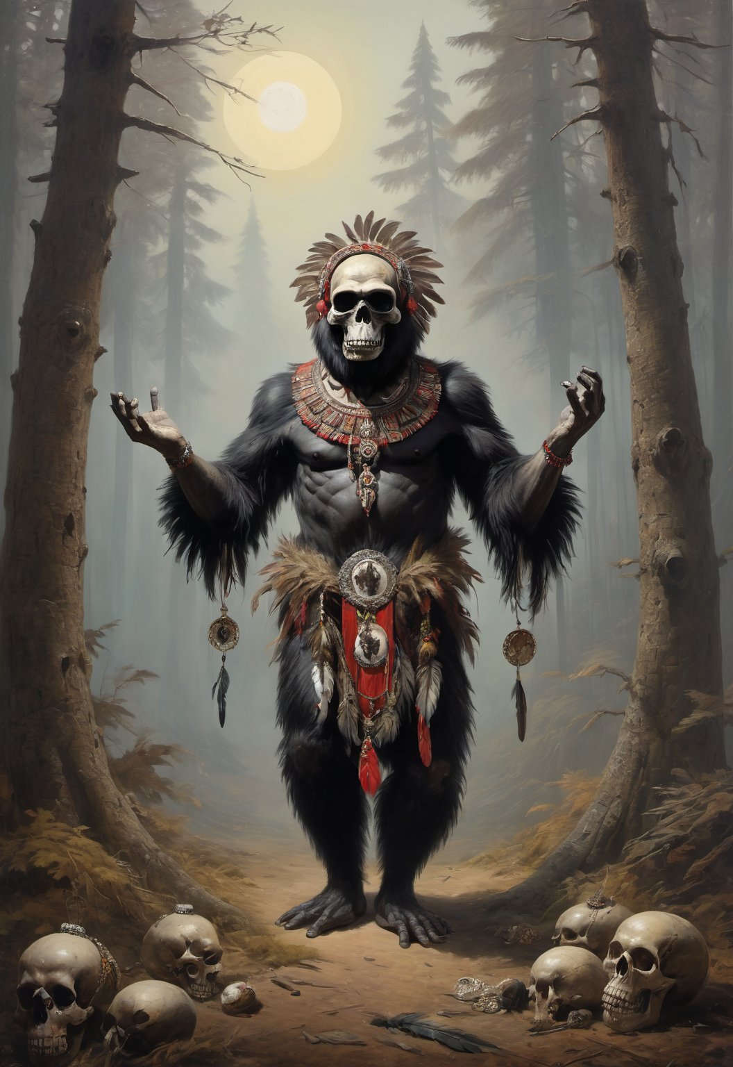 03737-1894334276-detailed full body russian hero mutant gorilla shaman (tambourine_1.2) and s(ritual skull mask with (feathers_1.2)_1.1) (dance p.jpg